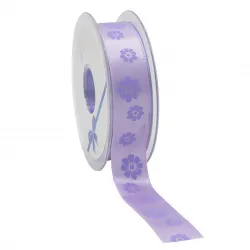 Lovely Flowers Ribbon; Lilac